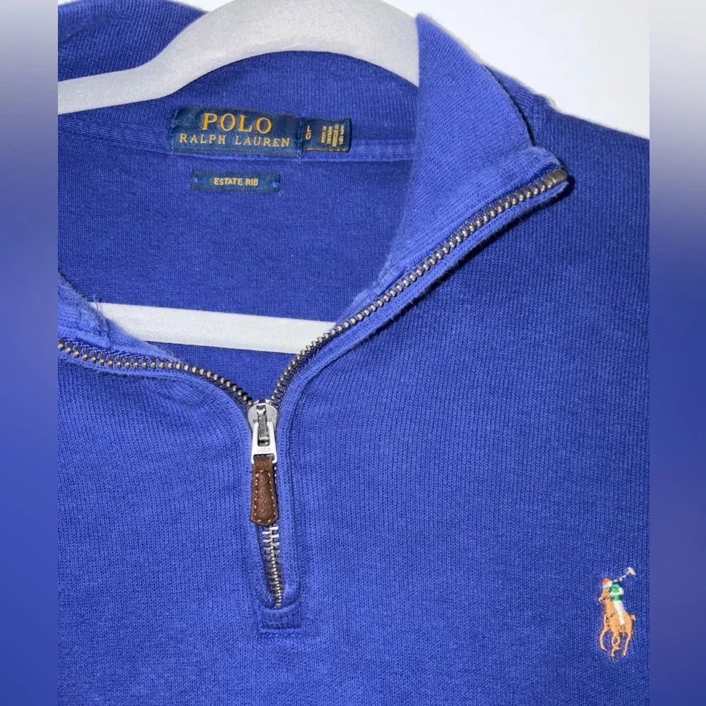 Polo Ralph Lauren Estate Rib Quarter Zip Pullover - Picture 2 of 4